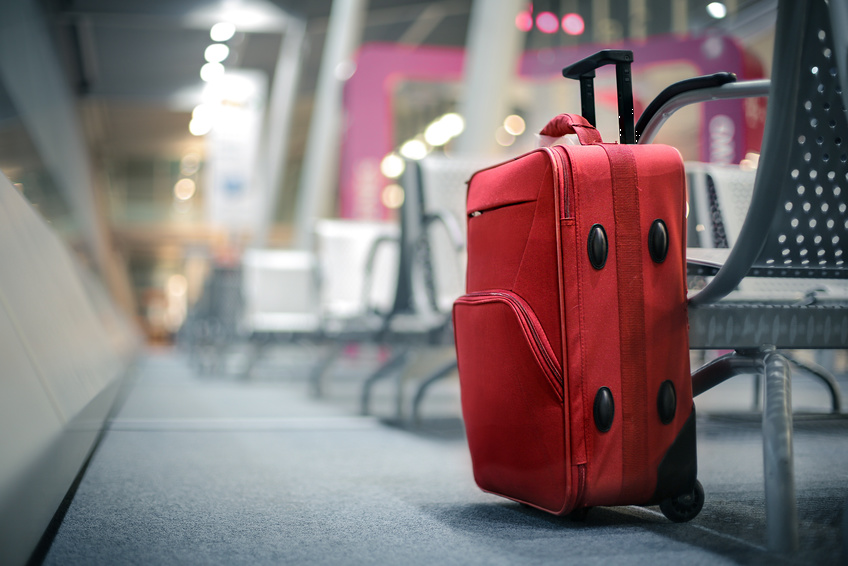 Attente à l'aéroport, prêt à partir